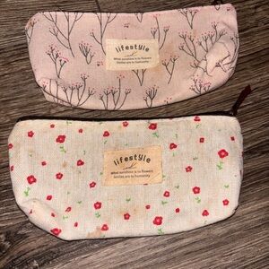 Floral Canvas Pouches